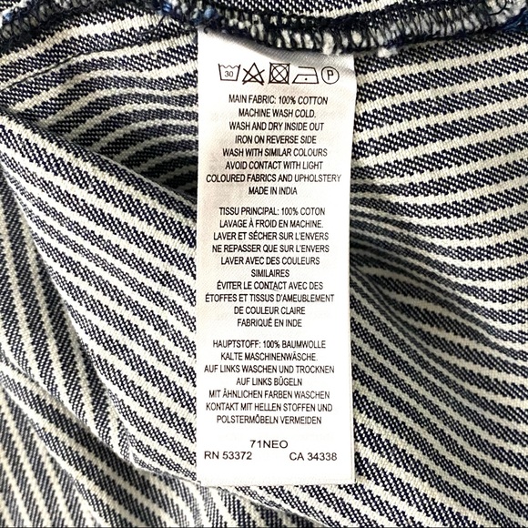 NEW French Connection ZINA STRIPE DENIM Mini DRESS - Picture 10 of 10